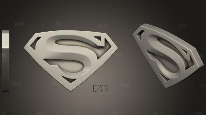 Логотип Супермена 3d stl модель для ЧПУ